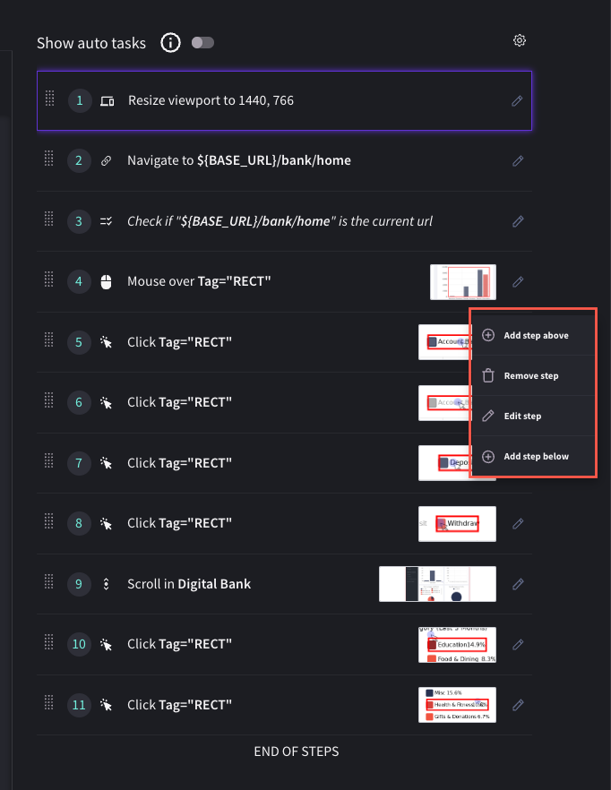 Click to view full size image Edit a Step